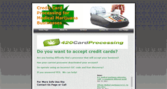 Desktop Screenshot of 420cardprocessing.com
