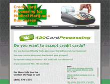 Tablet Screenshot of 420cardprocessing.com